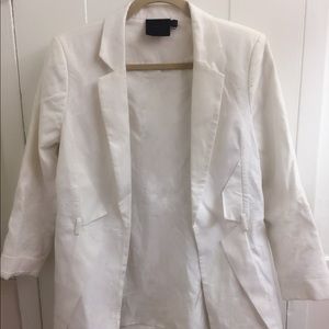 ASOS black label white suite top